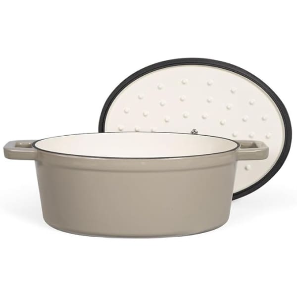 Cocotte ovale en fonte LIVOO 4,5L gris (MEP129G) Cocotte ovale en fonte LIVOO 4,5L gris (MEP129G)